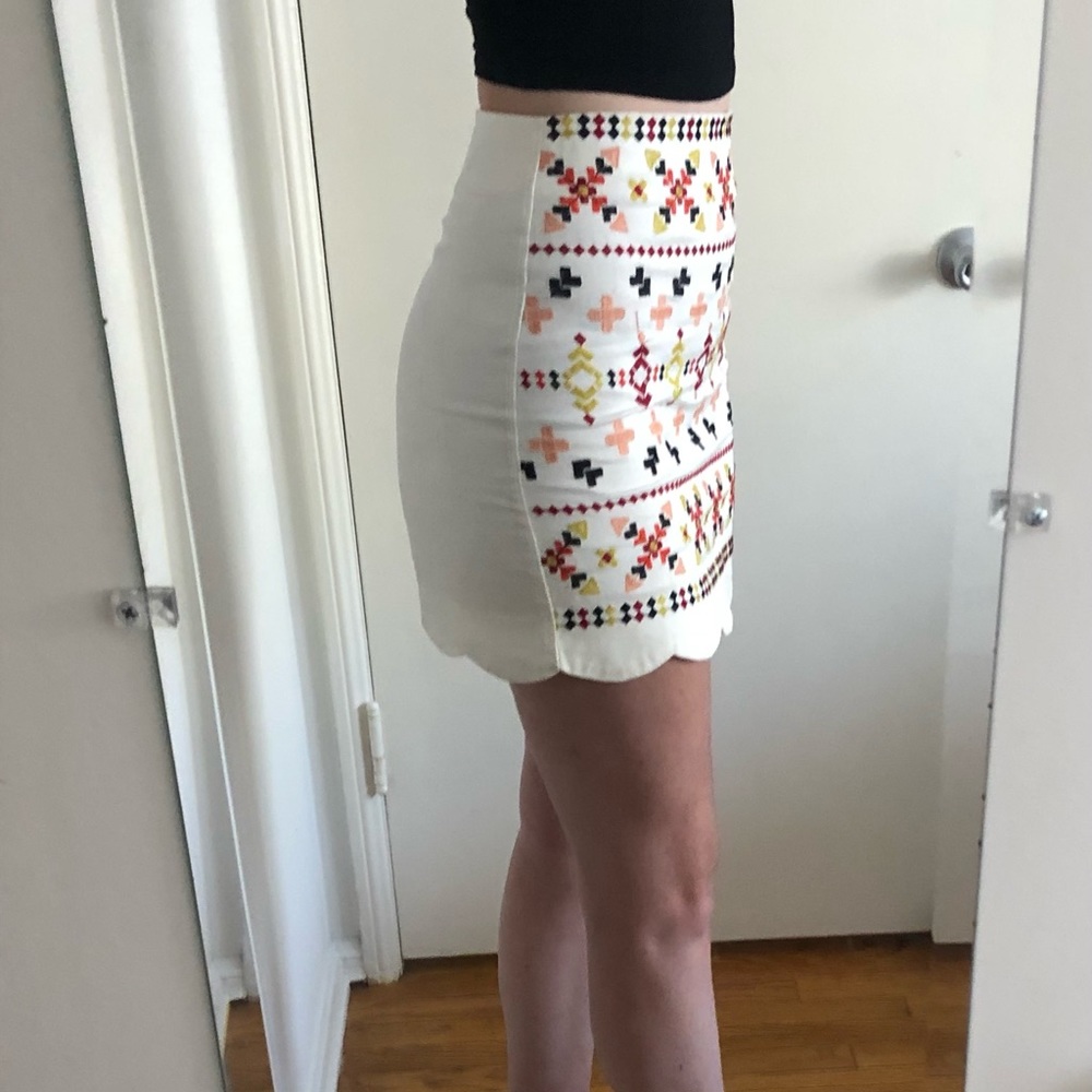 White cotton skirt - size small